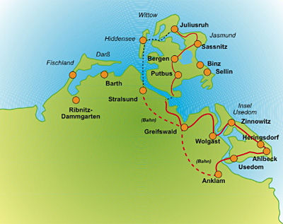 Karte 3-Insel-Radtour